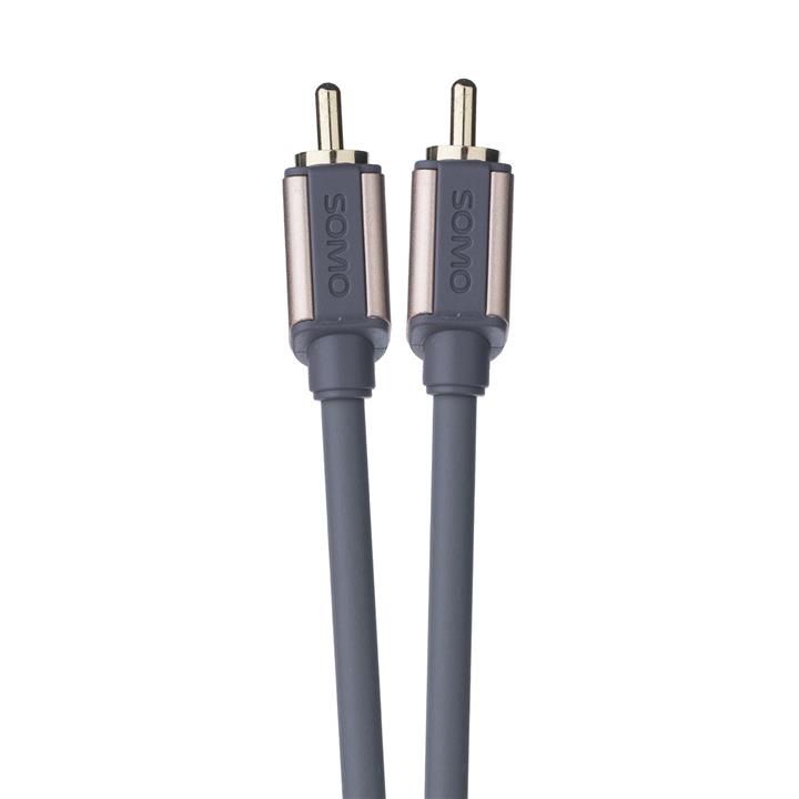 کابل 2xRCA به 2xRCA سومو مدل SR1202 طول 2 متر Somo SR1202 2xRCA To 2xRCA Plugs Cable 2m